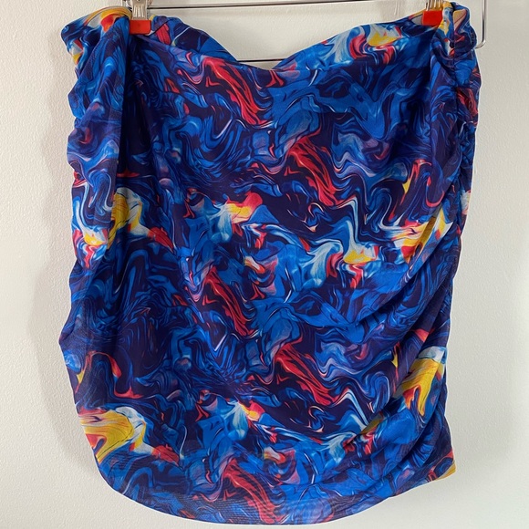 3X Mesh Tye Die Halter & Skirt Set Plus Size - Picture 5 of 8